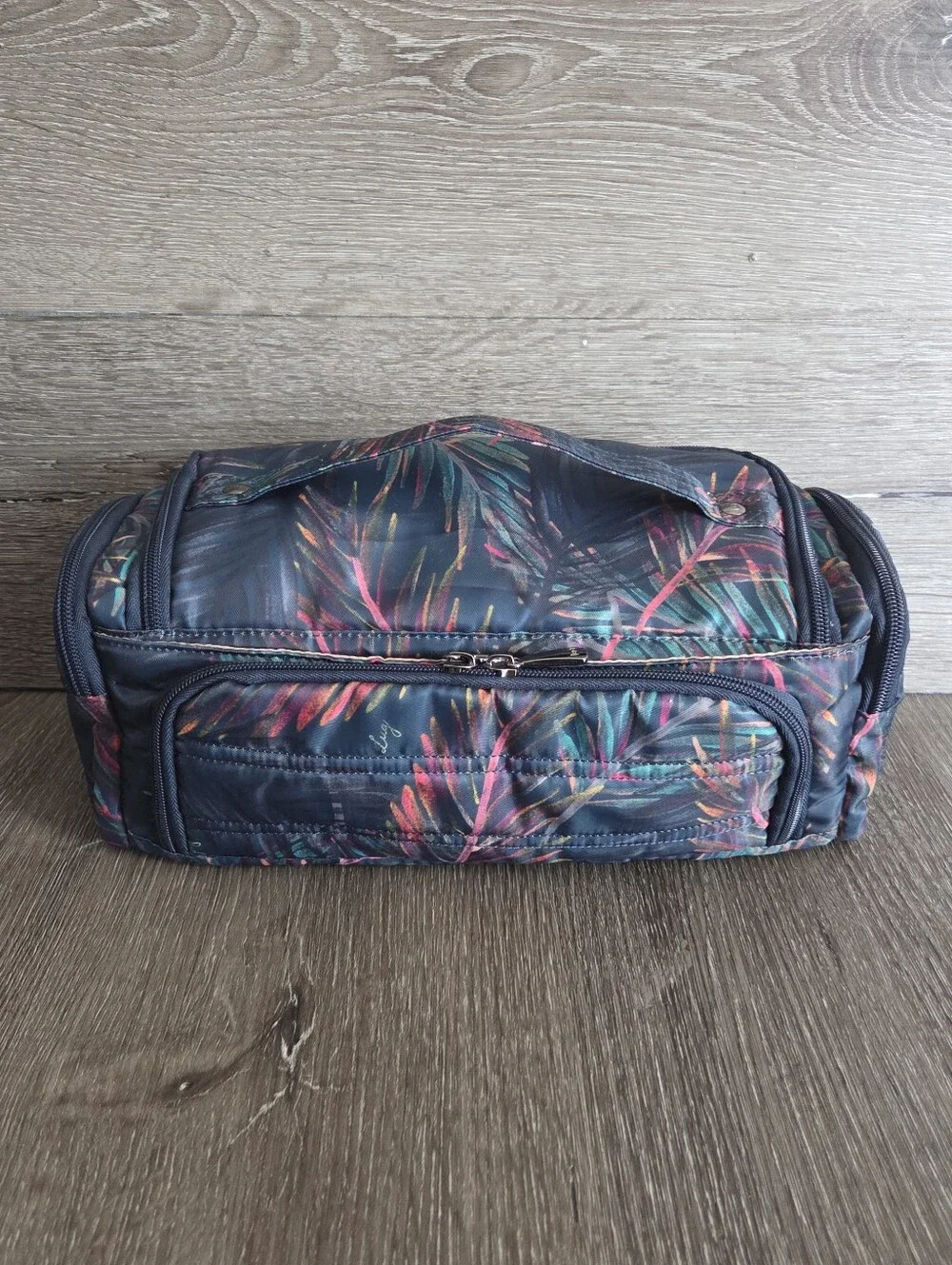 Lug Trolley Cosmetic Case – Tropical Palm Leaves Travel Makeup Bag